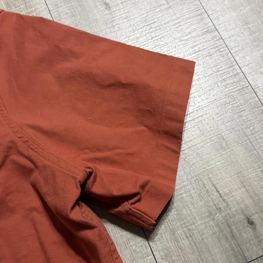 L.L. Bean BeanFlex Twill Shirt  Orange Button-Up Short Sleeve Casual Men’s XXXL - Picture 7 of 9